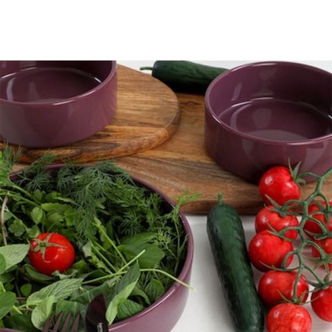 Keramika Mor Stackable Salata/Çerez Seti 3 Parça